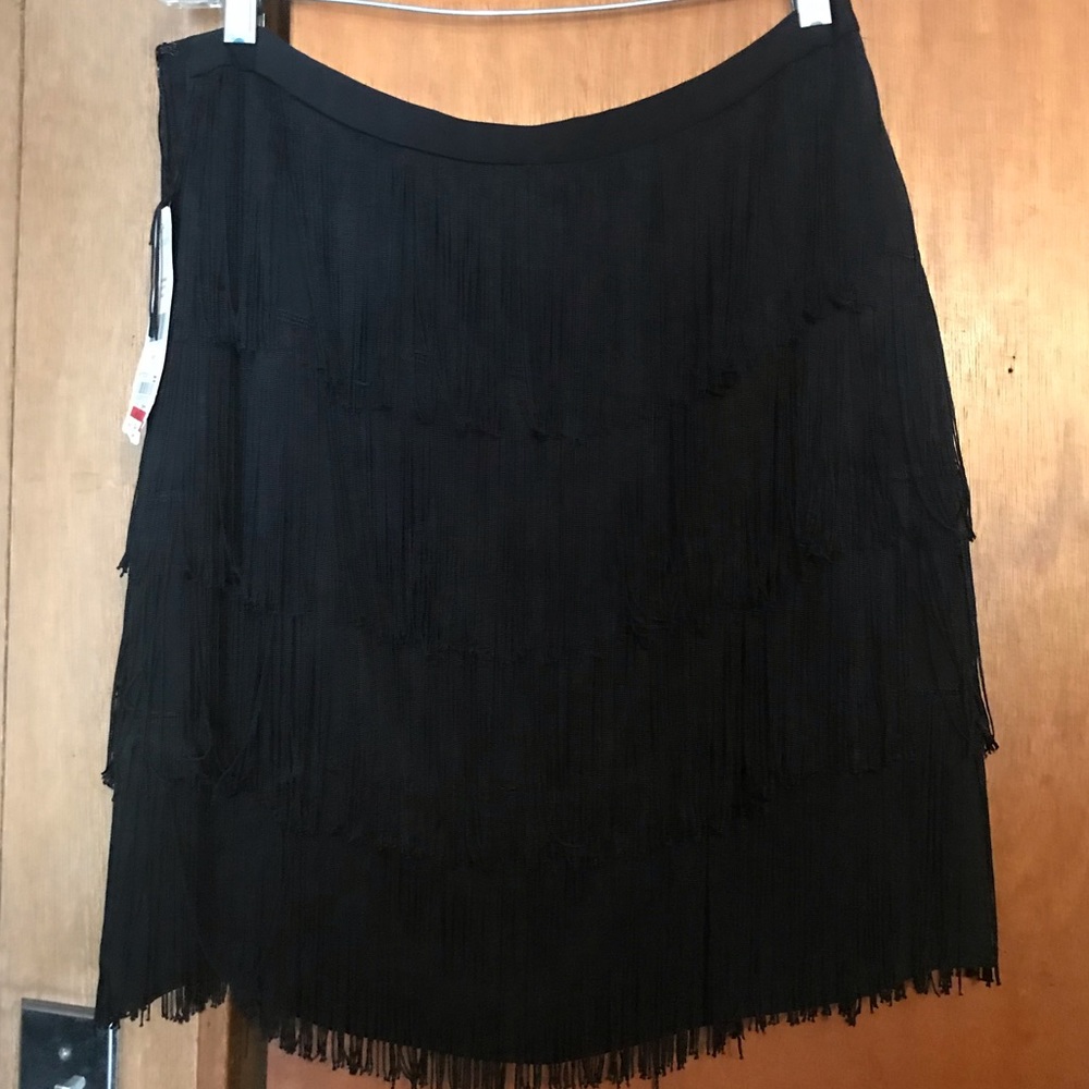 Women’s Black Fringe Skirt